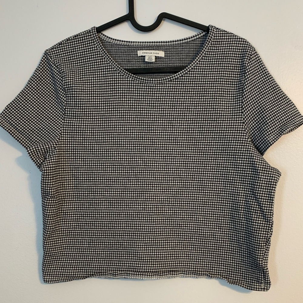 simple plaid b&w shirt from American Eagle